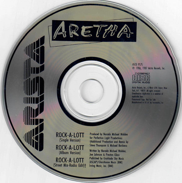 Aretha Franklin : Rock-A-Lott (CD, Single, Promo)