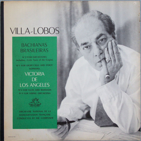 Heitor Villa-Lobos - Victoria De Los Angeles, Orchestre National De France : Bachianas Brasileiras, Nos. 2, 5, 6, & 9 (LP, Mono, Scr)
