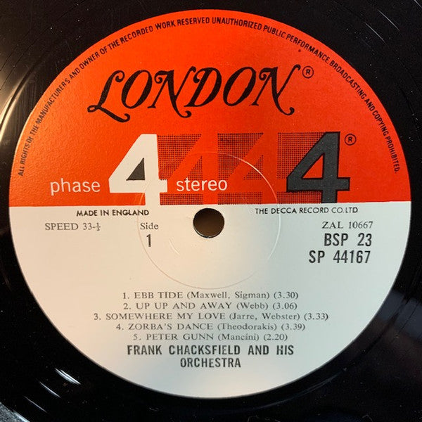 Frank Chacksfield & His Orchestra : Plays Ebb Tide (And Other Million Sellers) (2xLP, Comp)