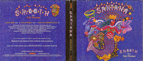 Santana Feat. Rob Thomas : Smooth (CD, Single, Promo)