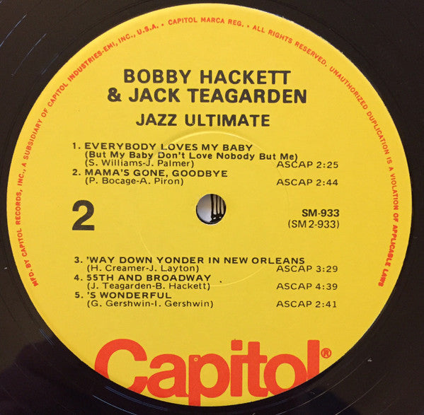 Bobby Hackett And Jack Teagarden : Jazz Ultimate (LP, Album)