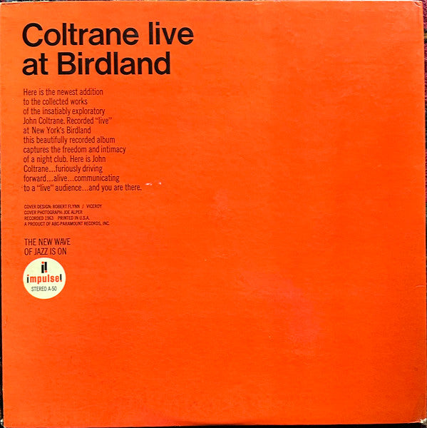 John Coltrane : Live At Birdland (LP, Album, RE, Gat)