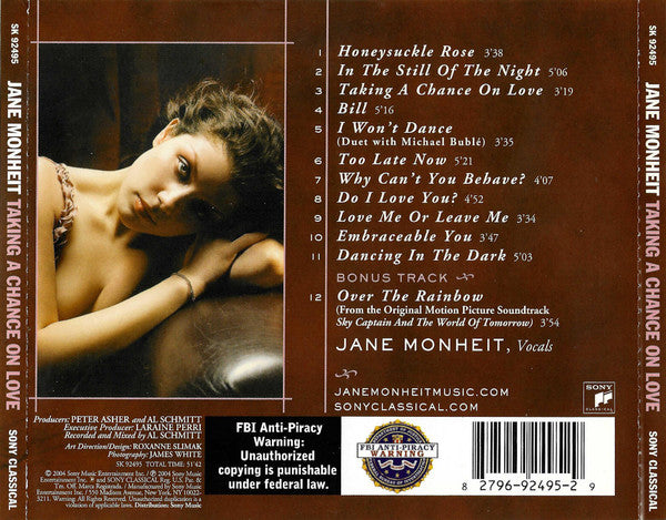 Jane Monheit : Taking A Chance On Love (CD, Album, DAD)