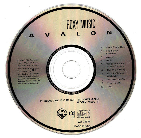 Roxy Music : Avalon (CD, Album, Club, RE, CRC)