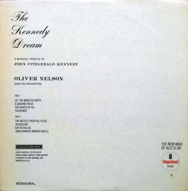 Oliver Nelson And His Orchestra : The Kennedy Dream (LP, Album, Mono, Gat)