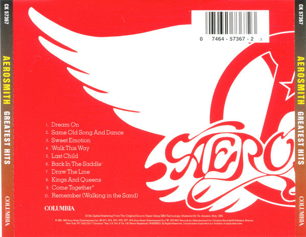 Aerosmith : Aerosmith's Greatest Hits (CD, Comp, RM, RP, Son)