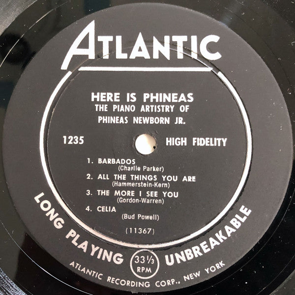 Phineas Newborn Jr. : Here Is Phineas (The Piano Artistry Of Phineas Newborn Jr.) (LP, Album, Mono)