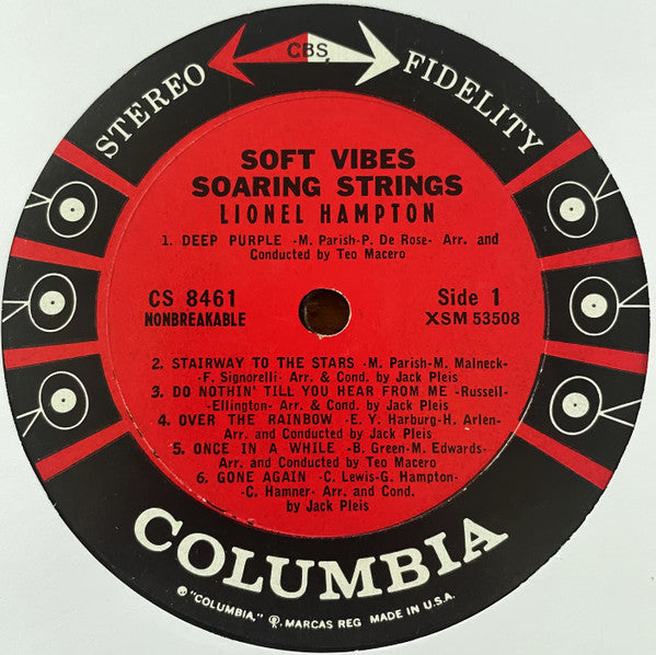 Lionel Hampton : Soft Vibes Soaring Strings (LP, Album, Pit)