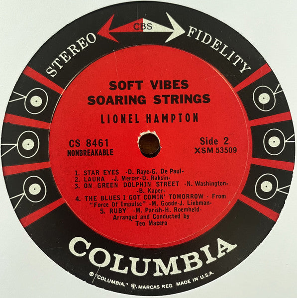 Lionel Hampton : Soft Vibes Soaring Strings (LP, Album, Pit)