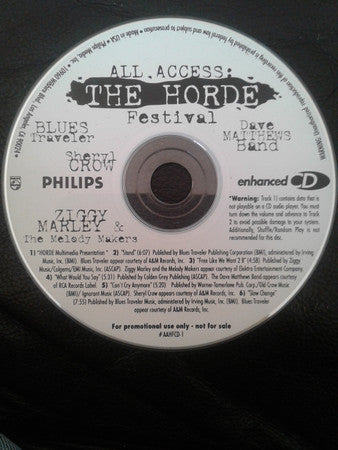 Various : All Access: The Horde Festival (CD, Enh, Promo)