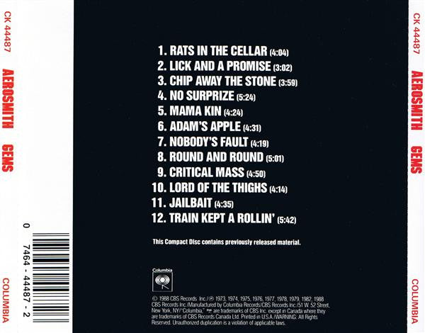 Aerosmith : Gems (CD, Comp)