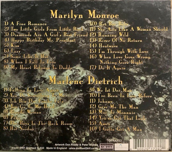 Marilyn Monroe And Marlene Dietrich : Marilyn And Marlene (2xCD, Comp)