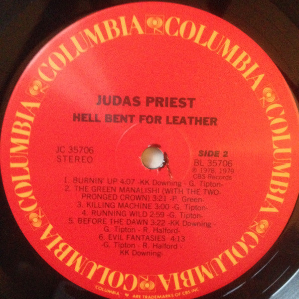 Judas Priest : Hell Bent For Leather (LP, Album)