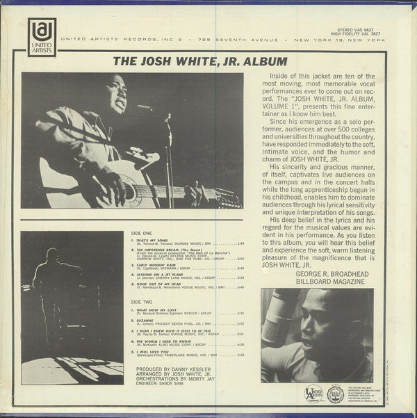 Josh White, Jr. : The Josh White, Jr. Album (LP, Album)