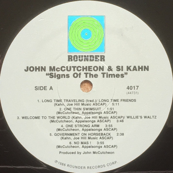 John McCutcheon, Si Kahn : Signs Of The Times (LP, Album, Wak)