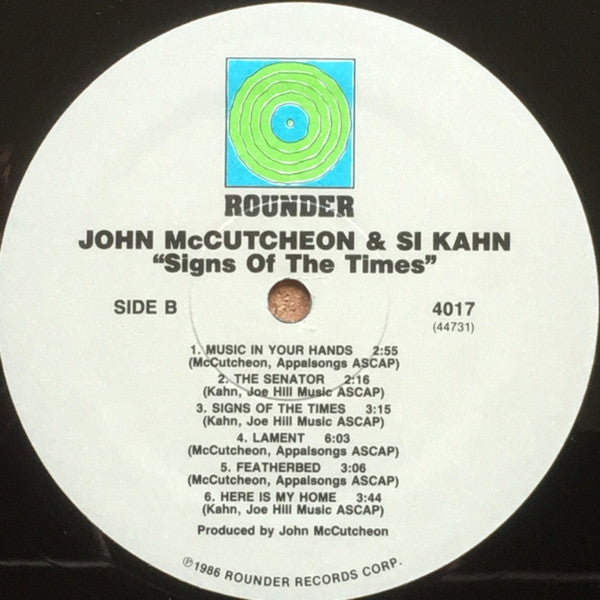 John McCutcheon, Si Kahn : Signs Of The Times (LP, Album, Wak)