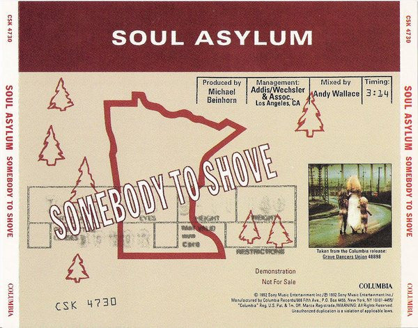 Soul Asylum (2) : Somebody To Shove (CD, Single, Promo)
