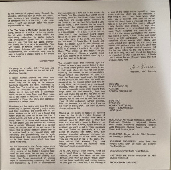 Steely Dan : Aja (LP, Album, RE, RM, Gat)