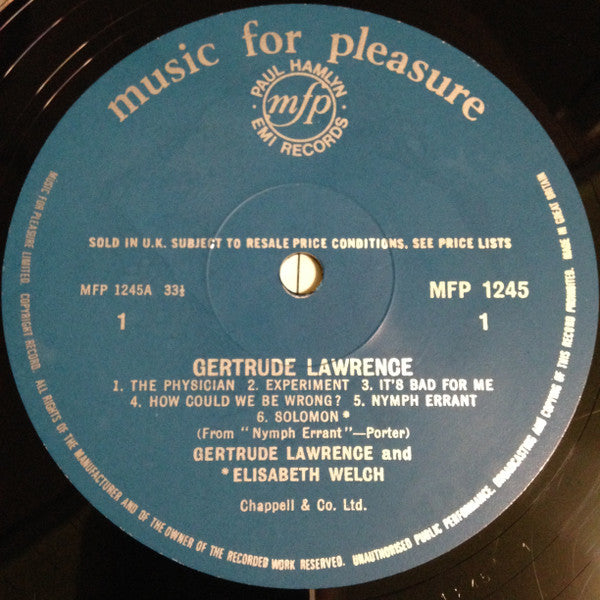 Gertrude Lawrence : The Star Herself (LP, Comp, Mono)