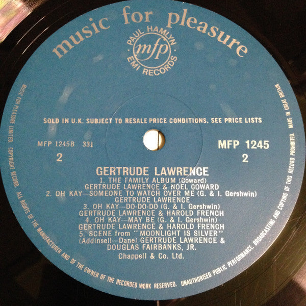 Gertrude Lawrence : The Star Herself (LP, Comp, Mono)