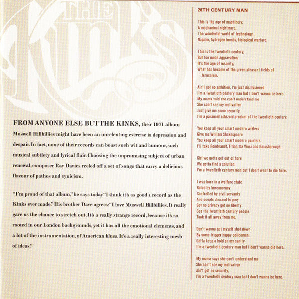 The Kinks : Muswell Hillbillies (HDCD, Album, RE, RM)