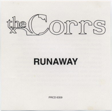 The Corrs : Runaway (CD, Single, Promo)