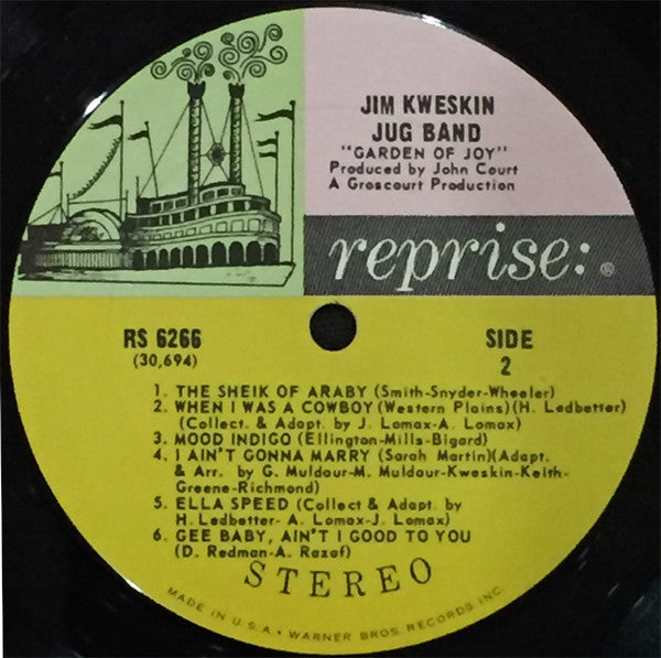 The Jim Kweskin Jug Band* : Garden Of Joy (LP, Album, San)