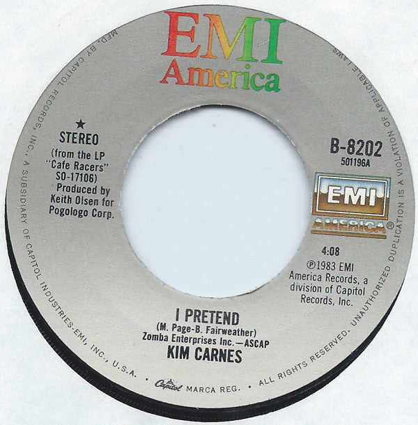 Kim Carnes : I Pretend (7", Single, Jac)