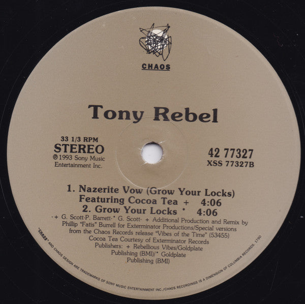 Tony Rebel : Nazerite Vow (12", Single)