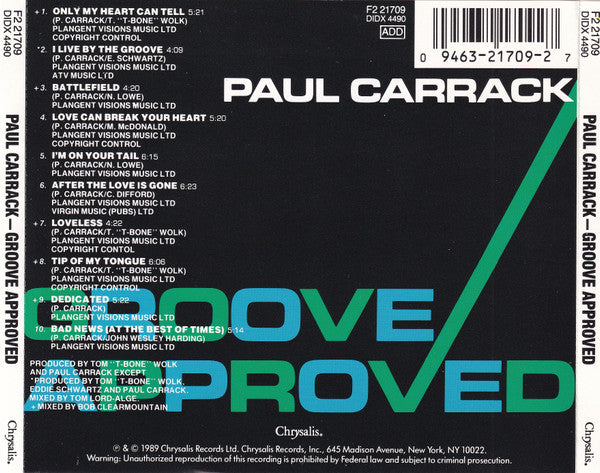 Paul Carrack : Groove Approved (CD, Album)