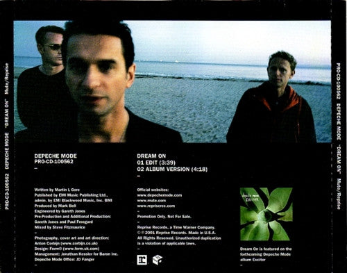 Depeche Mode : Dream On (CD, Single, Promo)