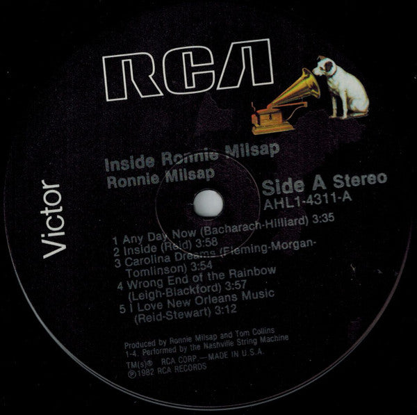 Ronnie Milsap : Inside (LP, Album, Ind)