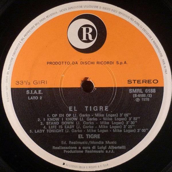 El Tigre (2) : Roarr - Metti El Tigre In Discoteca (LP, Album)