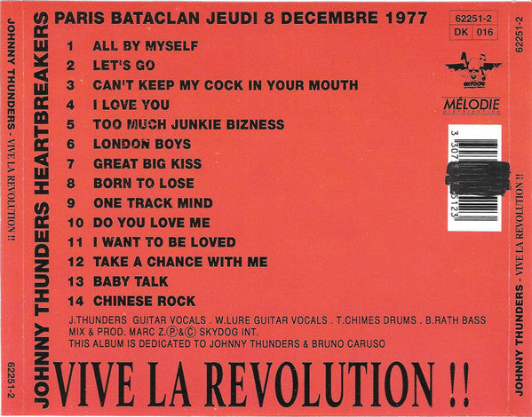 The Heartbreakers (2) : Vive La Revolution !! (CD, Album)