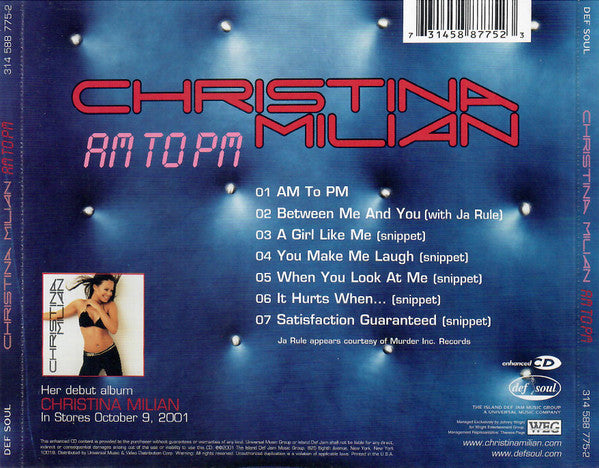 Christina Milian : AM To PM (CD, Single, Enh)