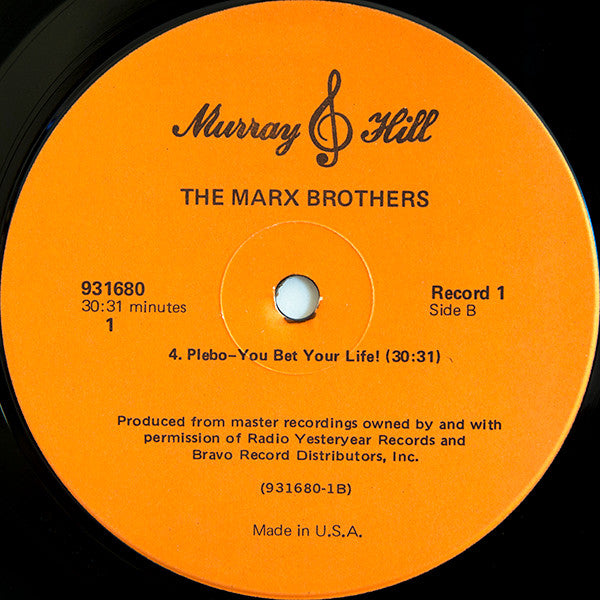 The Marx Brothers : Three Hours... Fifty-Nine Minutes... Fifty-One Seconds... With The Marx Brothers (4xLP, Comp + Box)