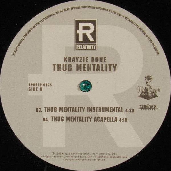 Krayzie Bone : Thug Mentality (12", Promo)