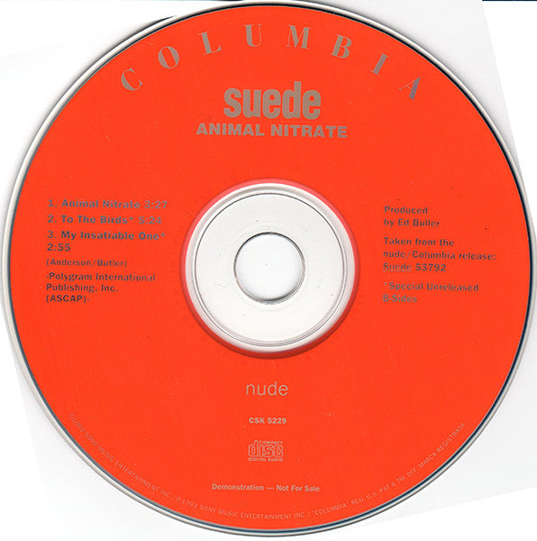 Suede : Animal Nitrate (CD, Single, Promo)