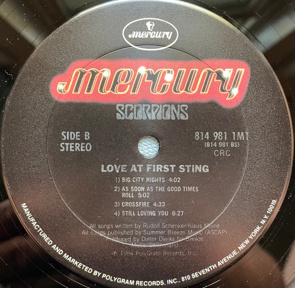 Scorpions : Love At First Sting (LP, Album, Club)