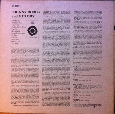 Johnny Dodds & Kid Ory : Johnny Dodds And Kid Ory (LP, Comp)