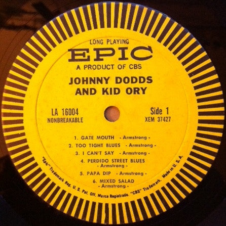 Johnny Dodds & Kid Ory : Johnny Dodds And Kid Ory (LP, Comp)
