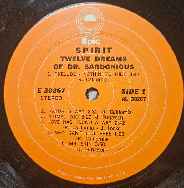 Spirit (8) : Twelve Dreams Of Dr. Sardonicus (LP, Album, RE, Ter)