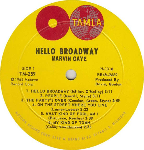 Marvin Gaye : Hello Broadway (LP, Mono)