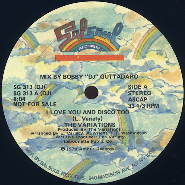 The Variations : I Love You And Disco Too (12", Single, Promo)