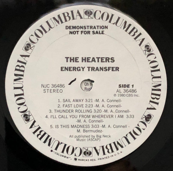 The Heaters (4) : Energy Transfer (LP, Album, Promo)