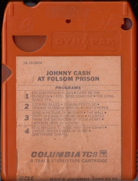 Johnny Cash : At Folsom Prison (8-Trk, Album, Dyn)