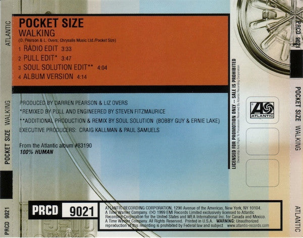 Pocket Size : Walking (CD, Single, Promo)