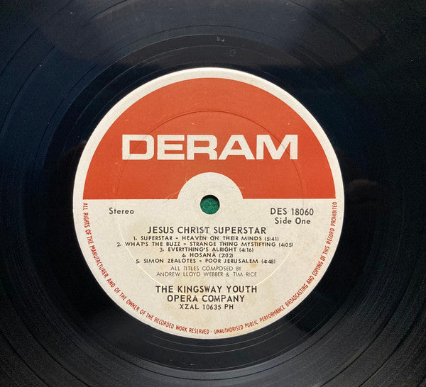 The Kingsway Youth Opera Company : Excerpts From The Rock Opera Jesus Christ Superstar (LP, Album, Phi)