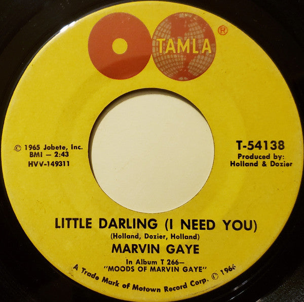 Marvin Gaye : Little Darling (I Need You) (7", Single)