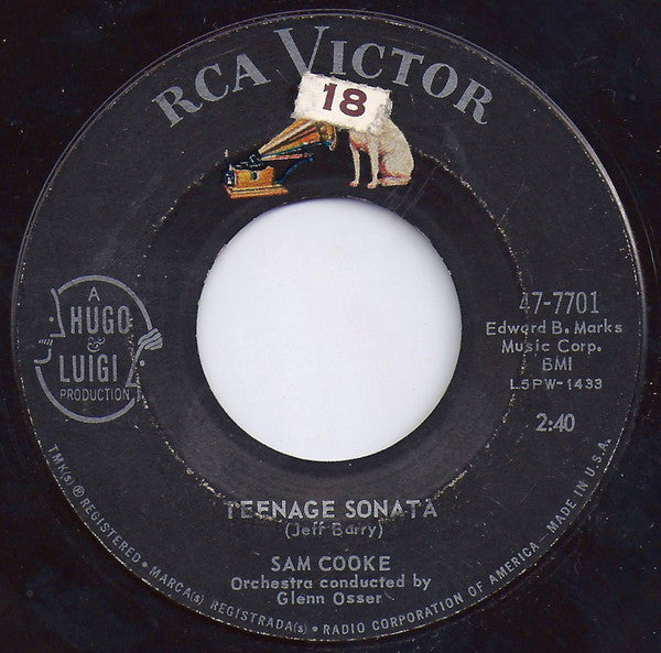 Sam Cooke : Teenage Sonata / If You Were The Only Girl (7", Roc)